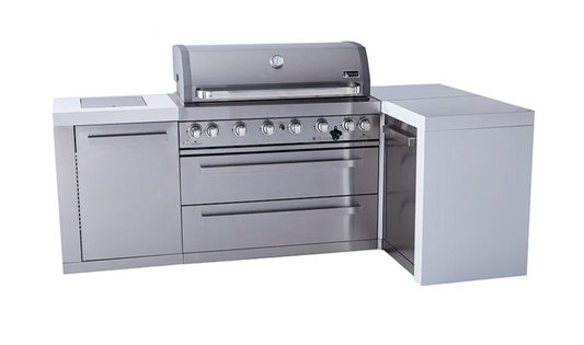 Mont Alpi 6-burner Deluxe Island with a 90-Degree Corner MAi805-D90 - 94''